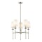 Z-Lite Emily 5 Light Chandelier, Brushed Nickel & Off White 3033-5BN - alternate 1